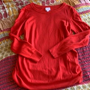Red maternity sweater